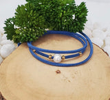 Pulsera Suede Perlas