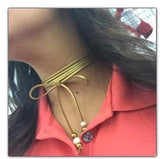 Chokers Suede Perlas