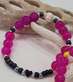 Pulsera Elástica Corazón Hema + Cristal Redondo