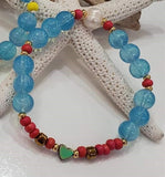 Pulsera Elástica Corazón Hema + Cristal Redondo