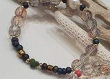 Pulsera Elástica Corazón Hema + Cristal Redondo