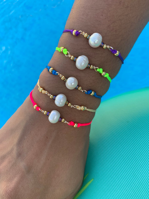 Pulsera Perla Alambrada