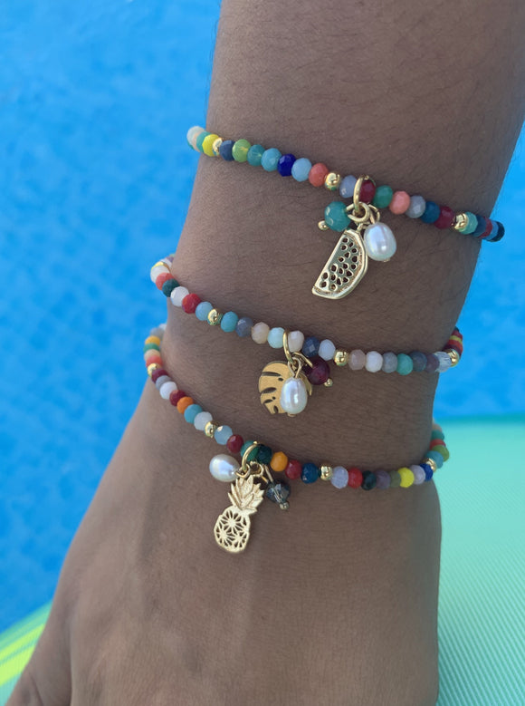 Pulsera Tropical en Cristales