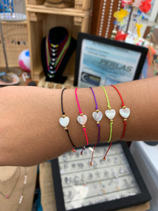 Pulsera Corazón Nácar