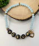 Pulsera Elástica de Frases Doradas