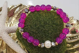 Pulsera 1 Perla Cristal Redondo