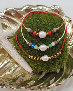 Pulsera 1 Perla y Cristales